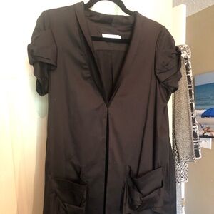 Anne Fontaine Black Short Sleeve Topper Size 8-10